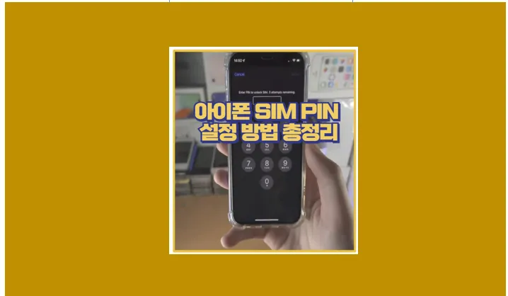 아이폰 SIM PIN