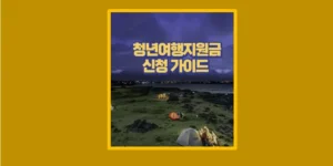 청년 여행 지원금